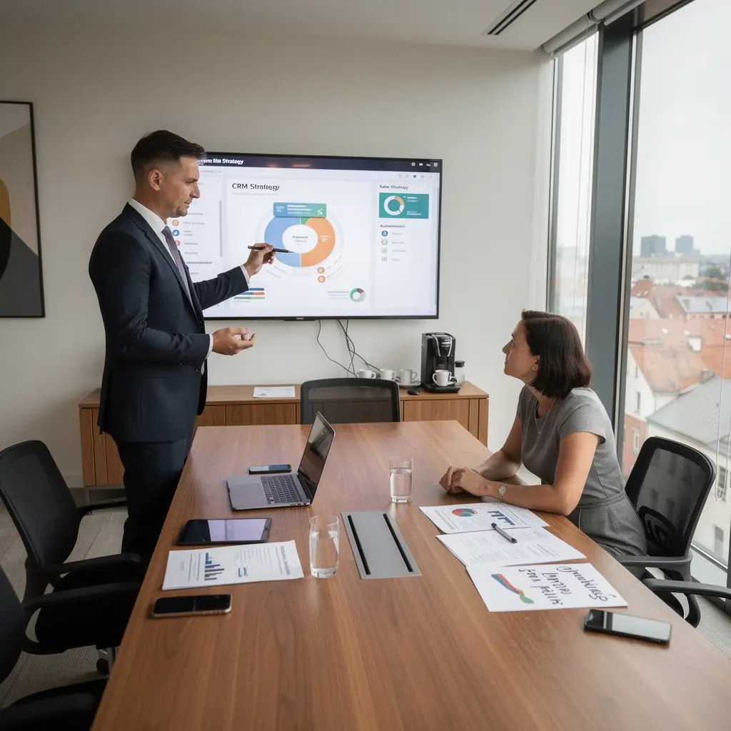 Automatyzacja procesów biznesowych za pomocą sztucznej inteligencji w biurze.